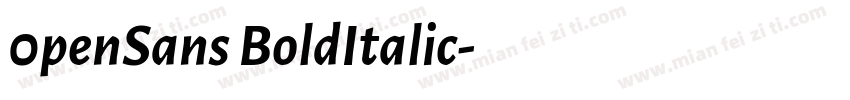 0penSans BoldItalic字体转换